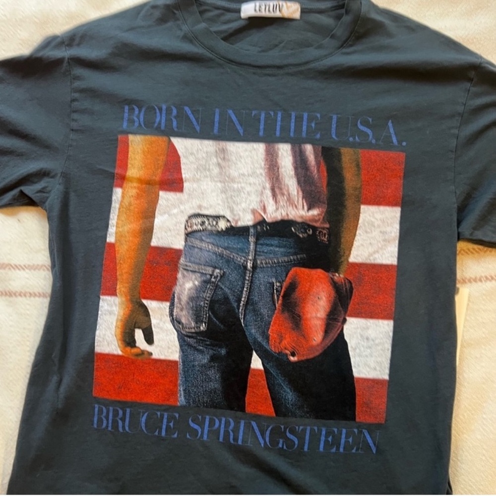 Anthropologie / LetLuv Bruce Springsteen Boyfriend Tee, NEW - Picture 5 of 9
